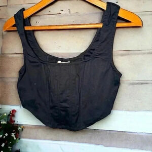 NWT BOG  COLELCTIVE CROPPED BUSTIER IN BLACK S